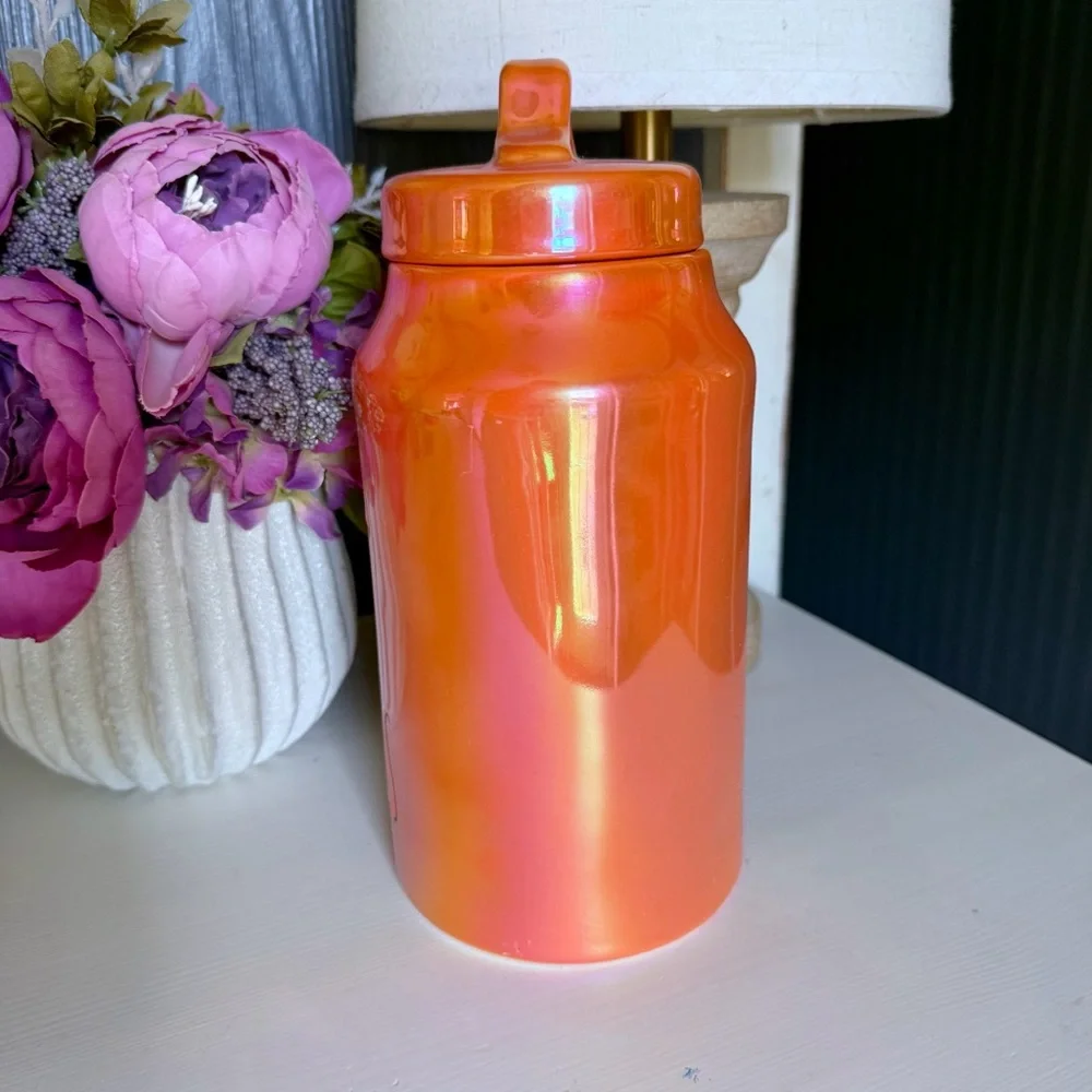 Rae Dunn Bugs & Hisses Iridescent Orange Canister Halloween Spooky Goth New